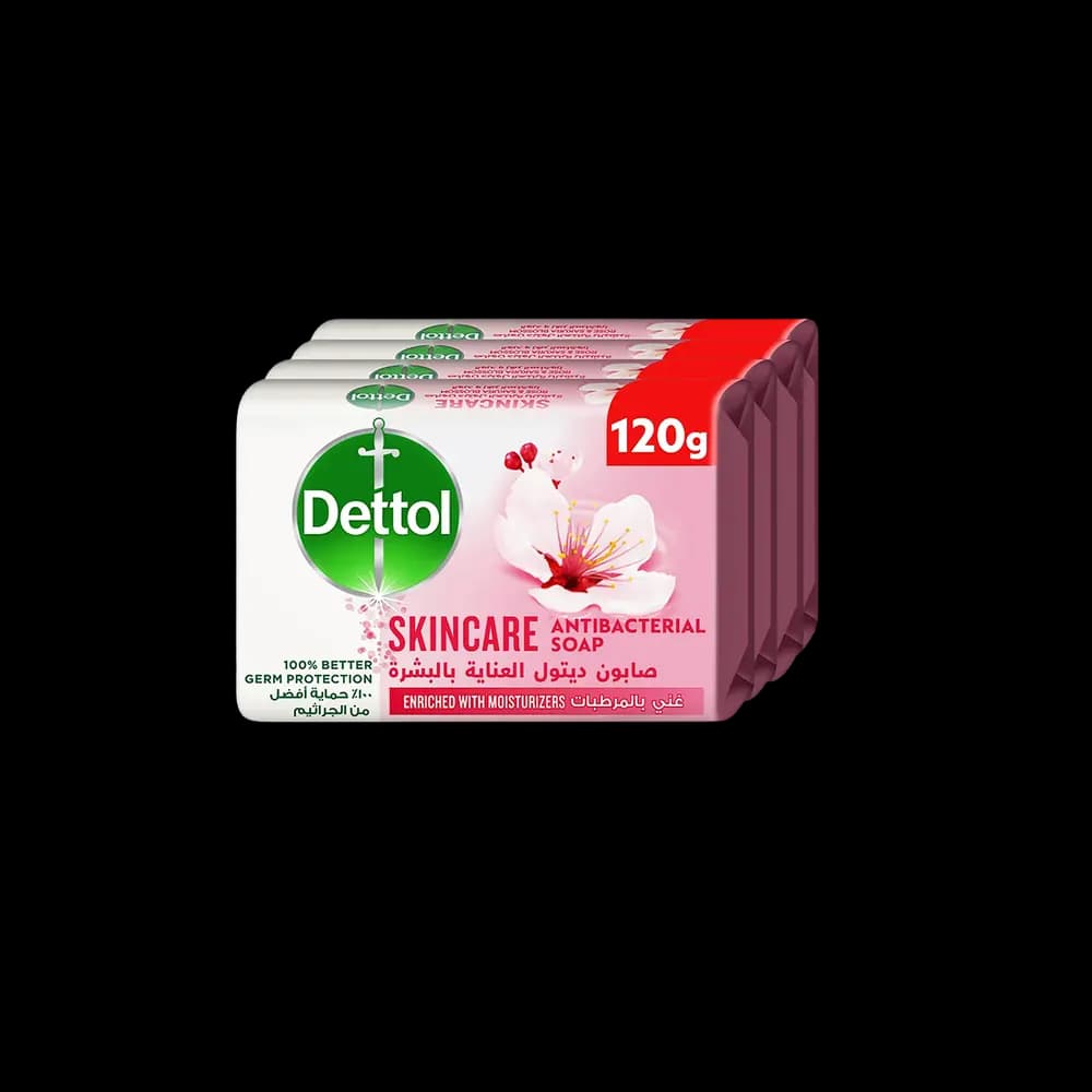 Dettol Skincare Pink Soap 4 x, 120g