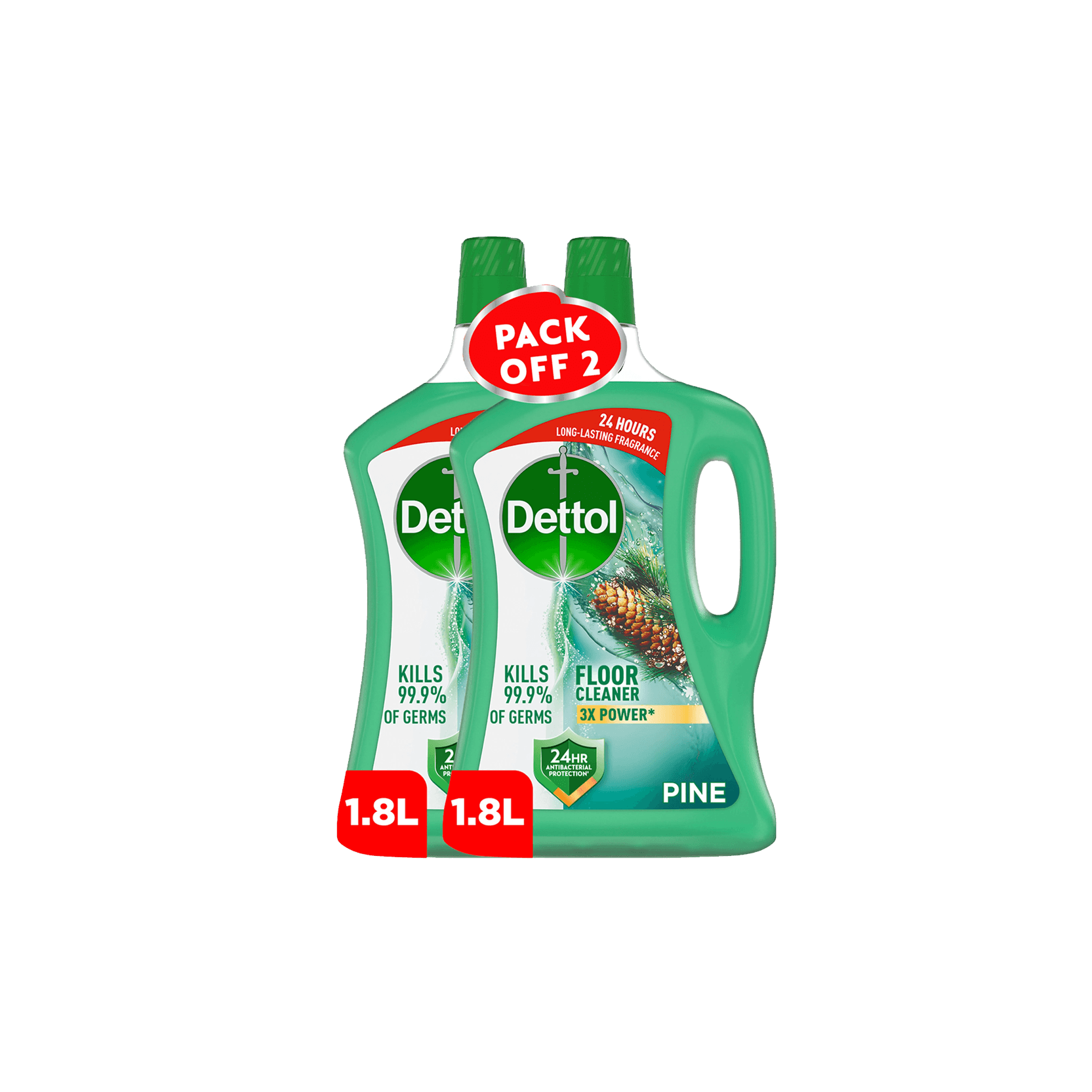 Dettol Antibctl Multi Purpse Cleaning Pine 2 x 1.8 L