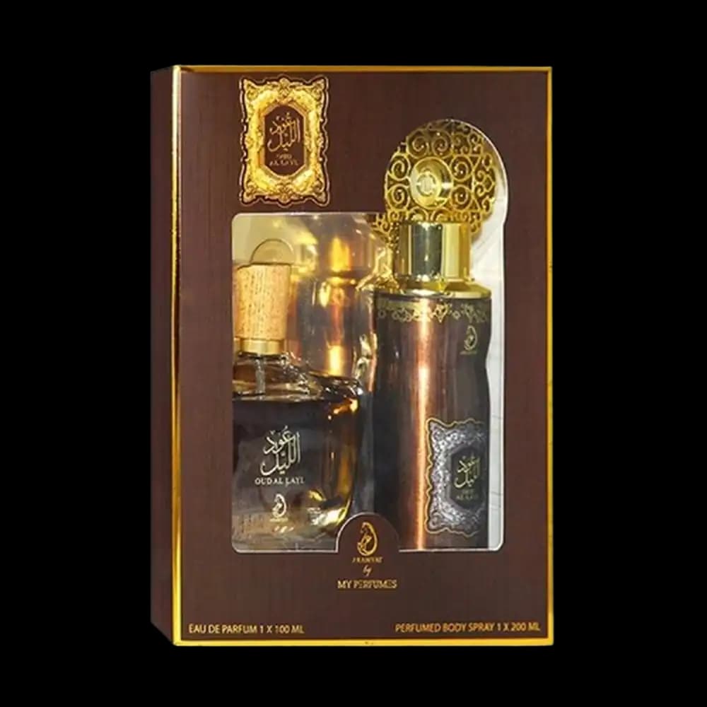 Oud Al Lail Perfume, 100ml + 200ml Deodorant Gift Set