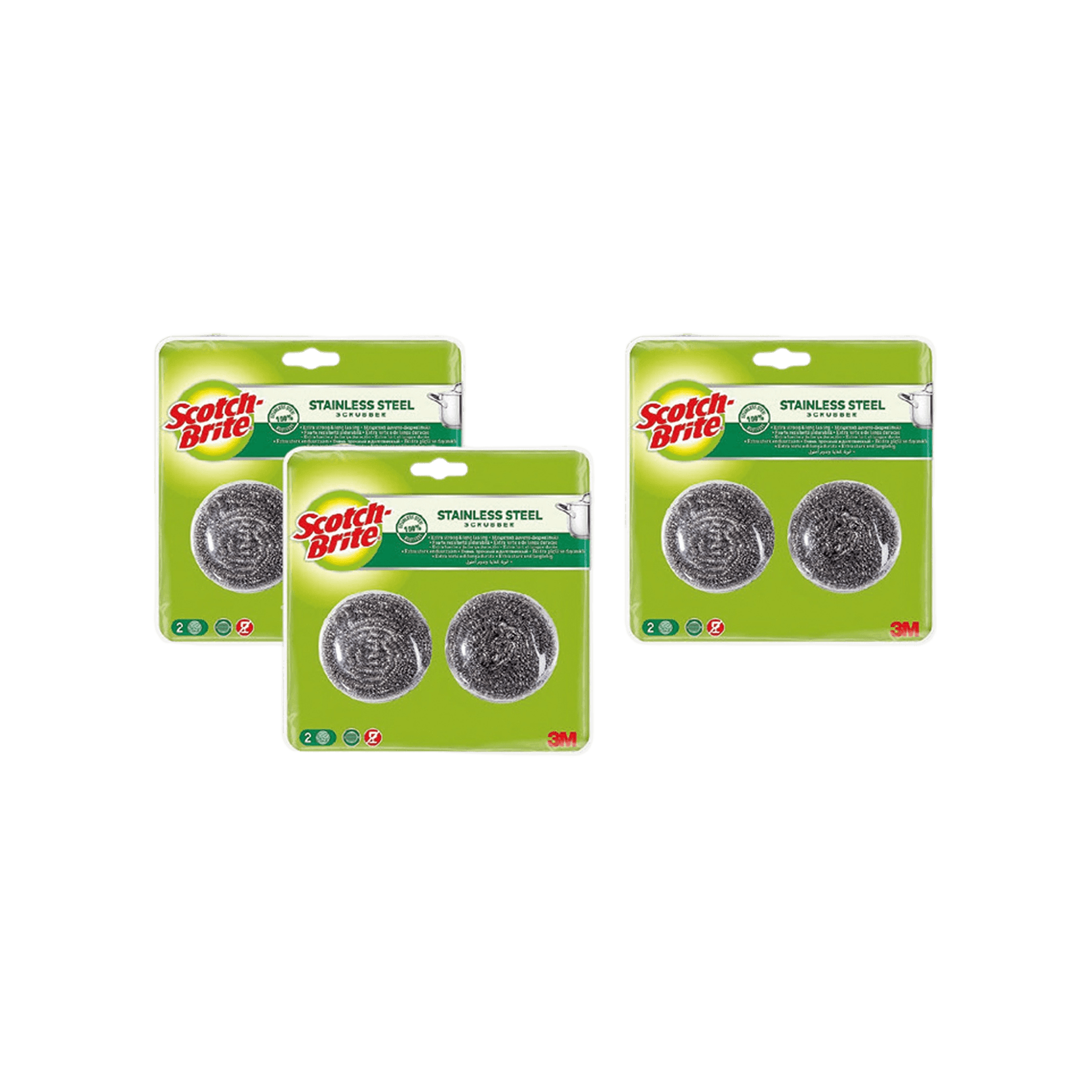 Scotch Brite Steel Spiral Ball 3 Pack