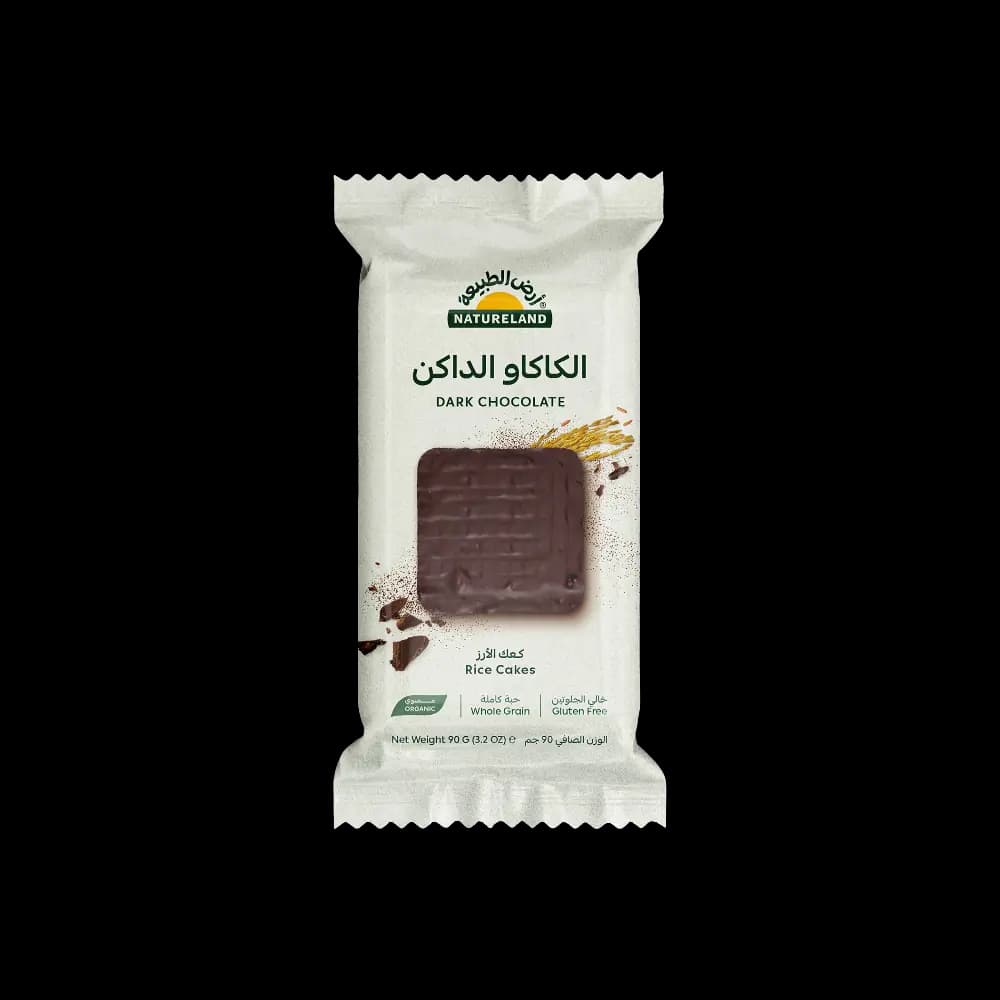 Natureland Rice Cakes Dark Chocolate, 90g