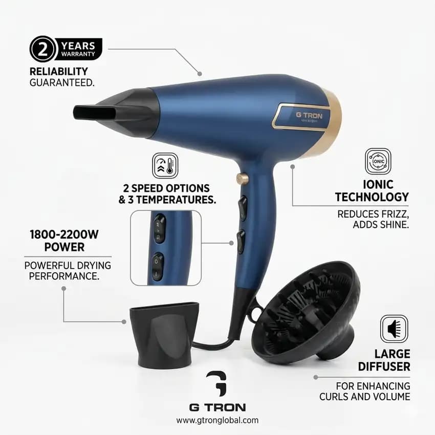 Gtron Hair Dryer 1800- 2200W