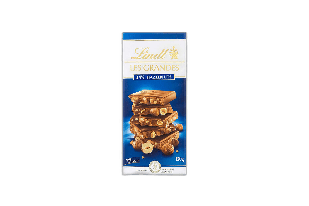 Lindt Les Grandes Milk Hazelnut 150 g