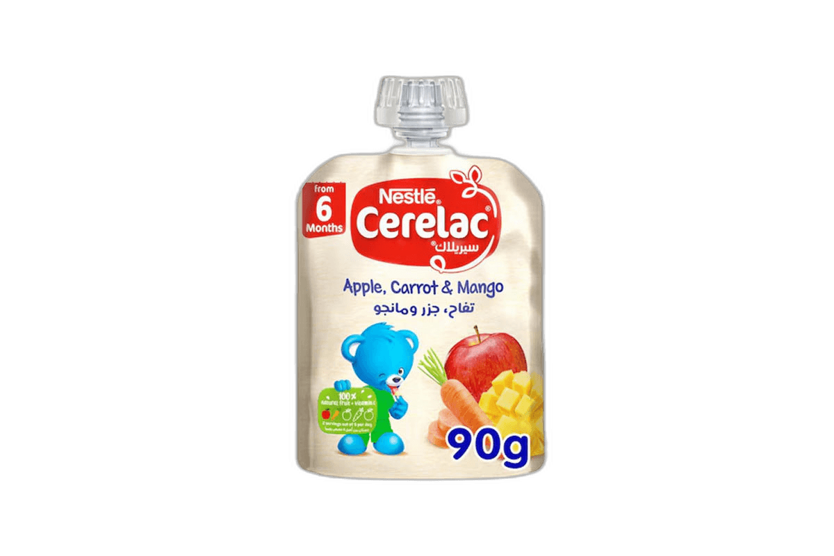 Nestle Cerelac Apple Mang Carrot, 90g (Who)