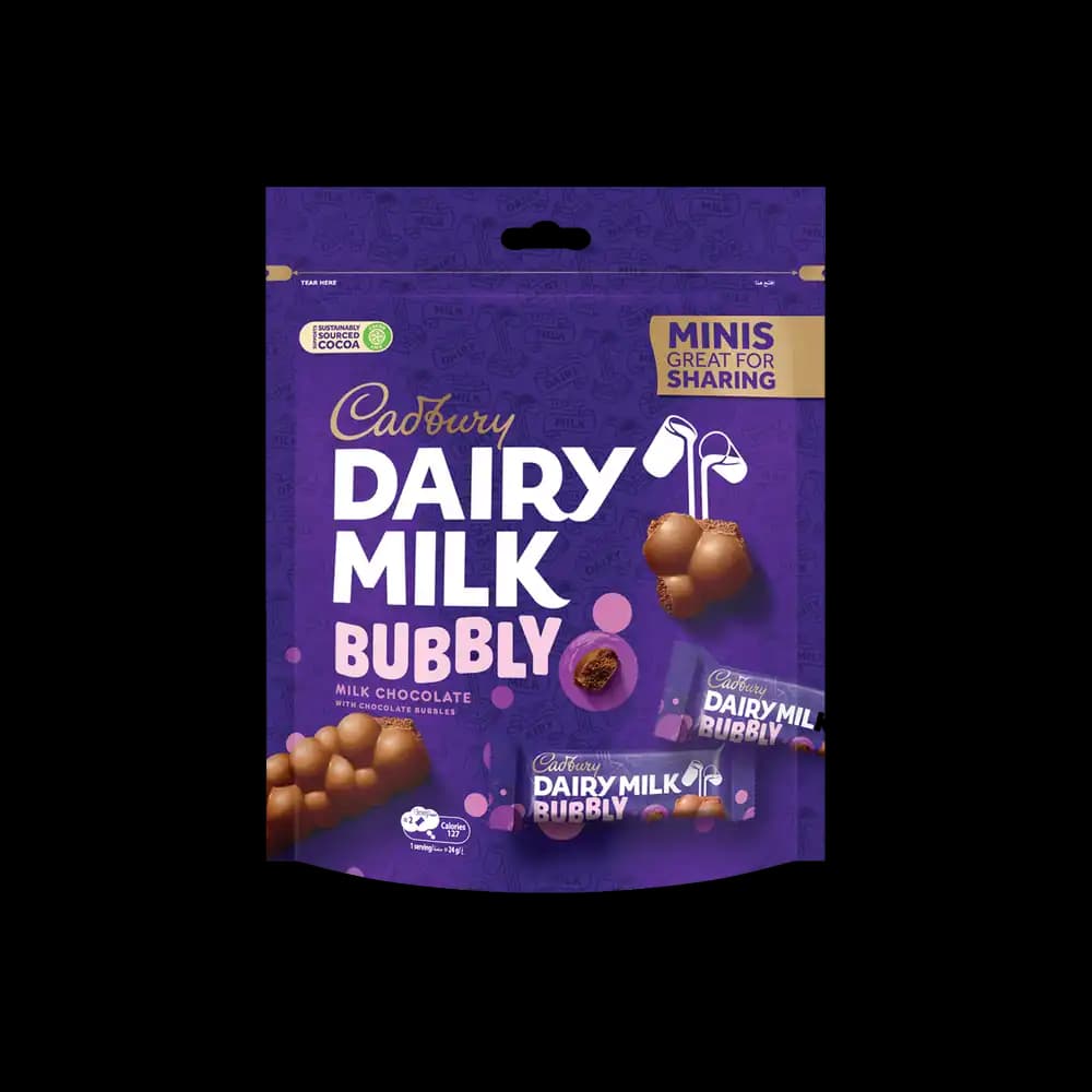 Cadbury Dairy Milk Bubbly Minibag, 156g