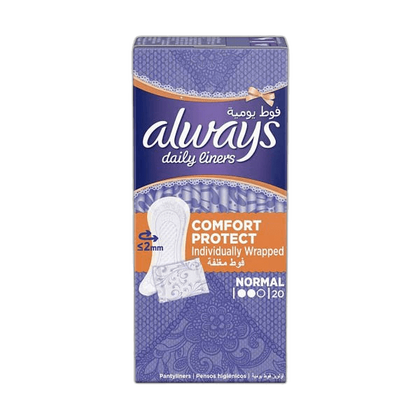 Always Daily Liners Comfort Protect 20s