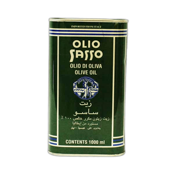Sasso Green Olive Oil in Tin 1 L