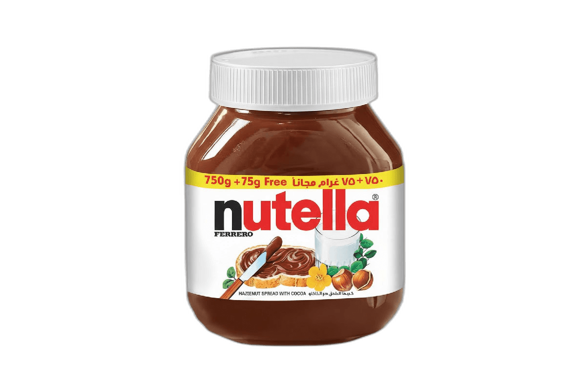 Nutella Chocolate Spread 750 g + 75 g Ext