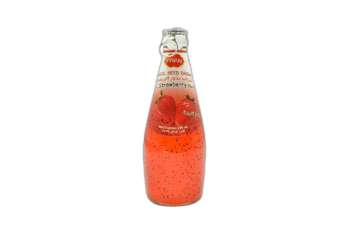 Pran Strawberry Basil Seed Drink 290 ml