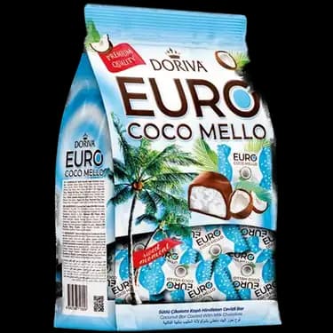 Doriva Euro Coco Mellococonut Coated Chocolate, 1kg