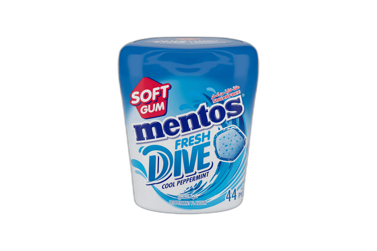 Mentos Fresh Dive Gum Cool Peppermint 88 g
