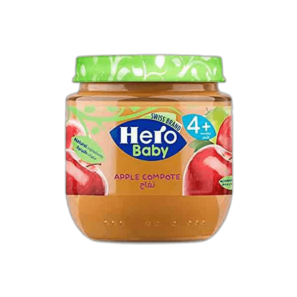 Hero Apple Compote Baby Food Jar, 125g