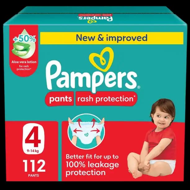 Pampers Pant Superhero Giant Baby Diapers Size 4 112 pcs