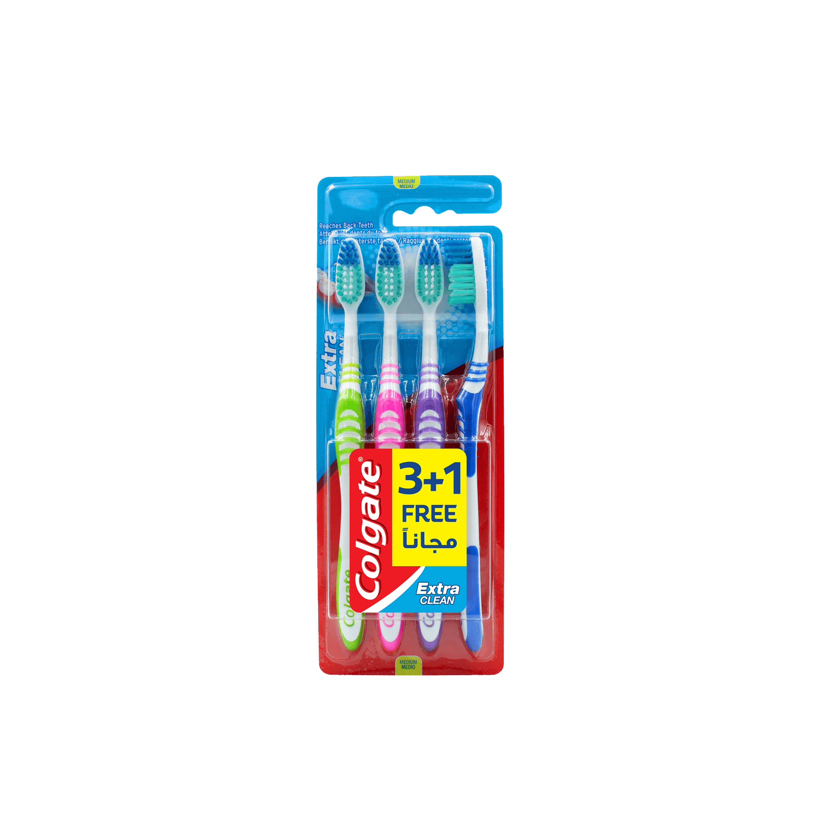 Colgate Extra Clean Tooth Brush 4 Pack