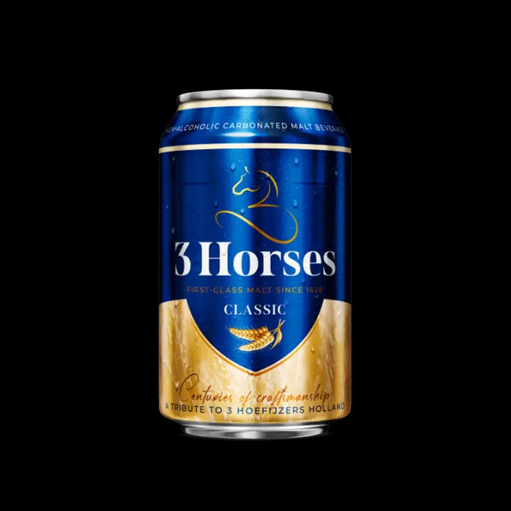 Three Horse Malt Beverage Classic Can, 330ml