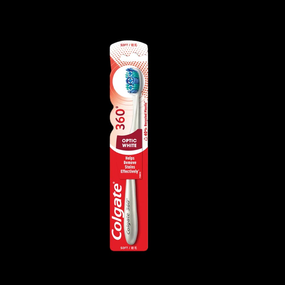 Colgate Toothbrush 360 Optic White Charcoal Soft V
