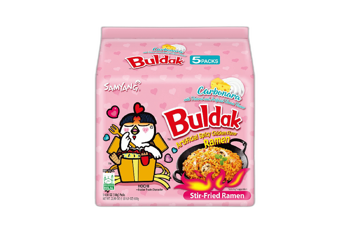 Samyang Buldak Carbo Hot Chicken Ramen 5 Pack X, 130g
