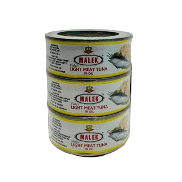 Malek Light Meat Tuna Flks in Oil 160 g x 3