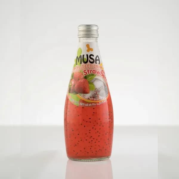 Musa Lychee Flavor Basil Seed Drink 290 ml