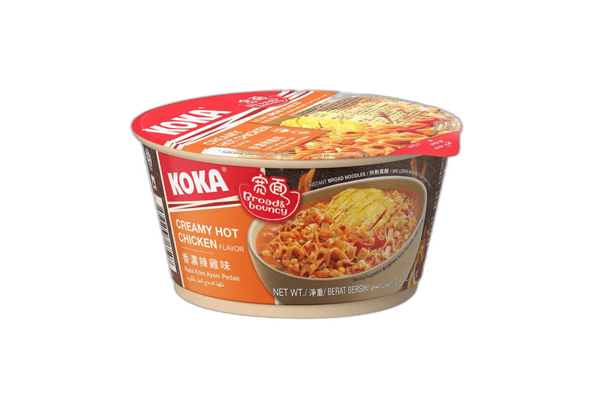 Koka Broad Cup Noodles Bowl Hot Chicken, 95g