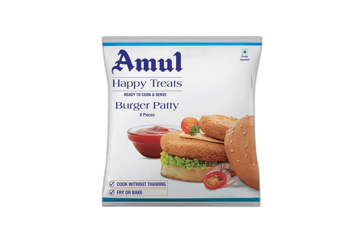Amul Happy Treats Vegburger Patty, 360g