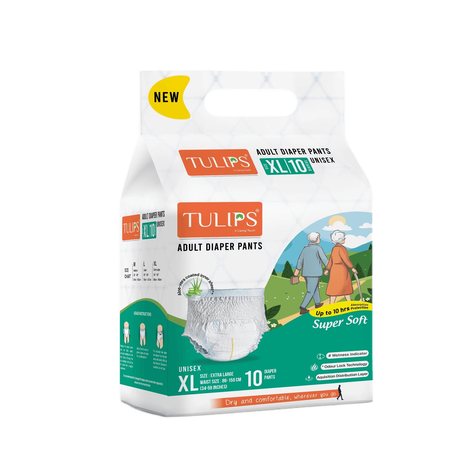 Tulips Adult Diaper Pants (XL)