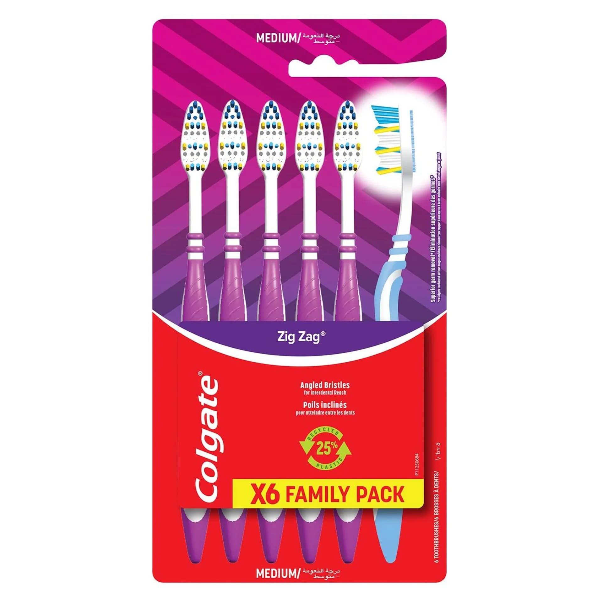 Colgate Toothbrush M Zigzag 6 Pack
