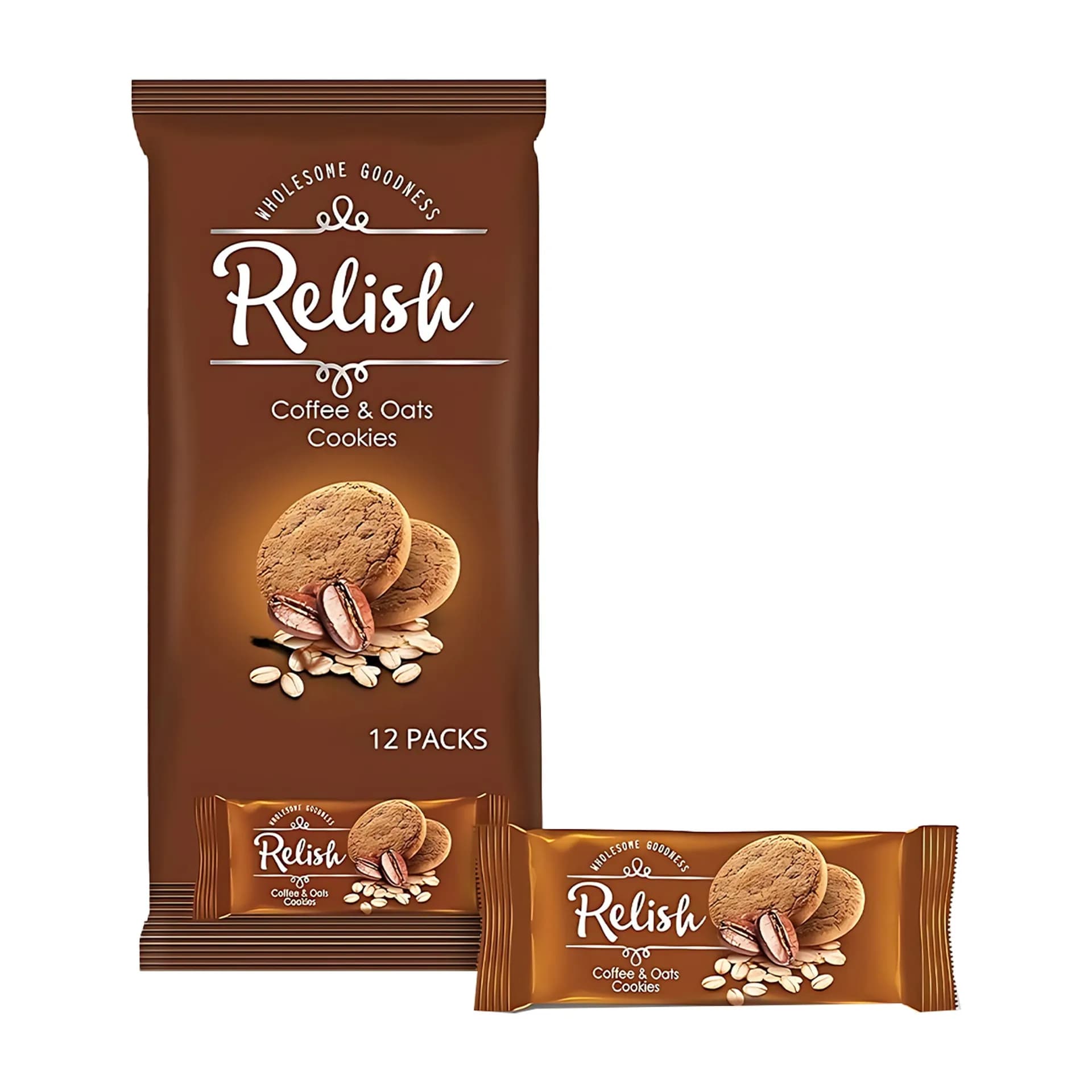 Nabil Relish Coffee and Oats Cookies 12 x 42 g