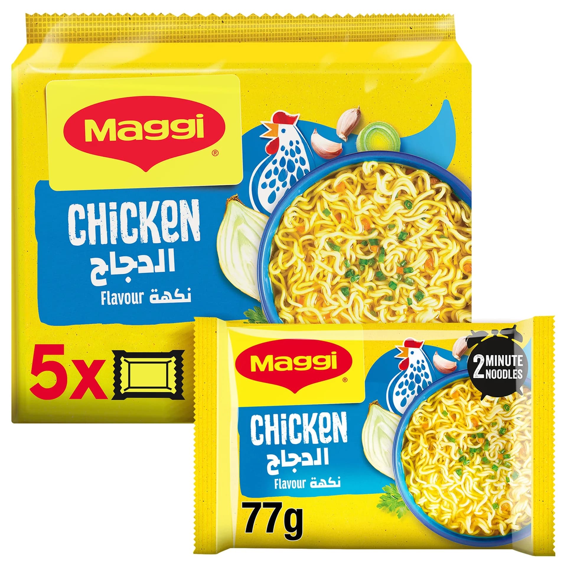 Nestle Maggi 2minutes Chicken Noodle 5 x, 77g